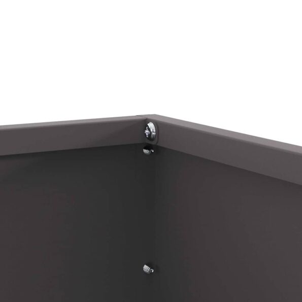 vidaXL Obrubník trávnika Čierna 60 x 60 x 13 cm Oceľ – Obrázok 8
