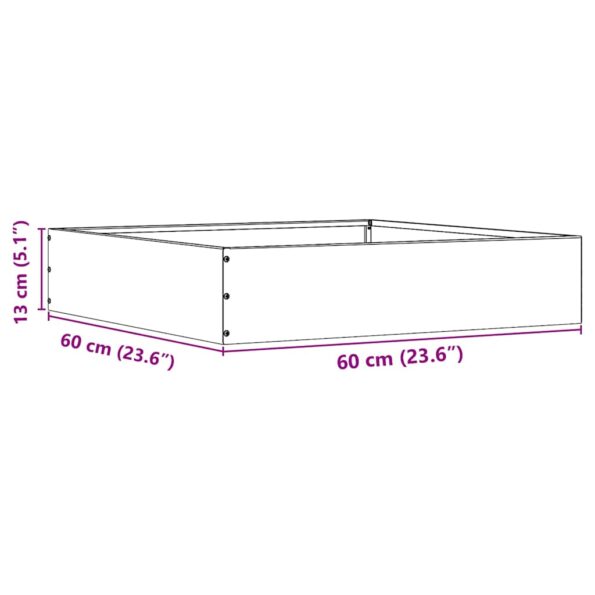 vidaXL Obrubník trávnika Biela 60 x 60 x 13 cm Oceľ – Obrázok 11