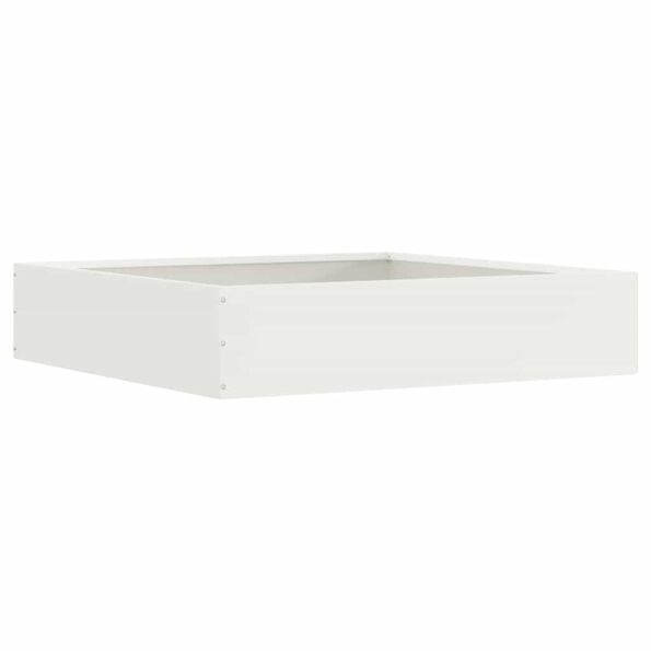 vidaXL Obrubník trávnika Biela 60 x 60 x 13 cm Oceľ – Obrázok 2
