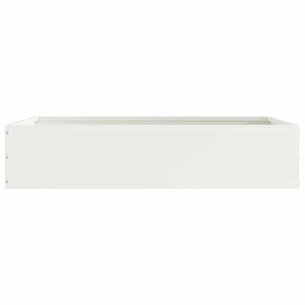vidaXL Obrubník trávnika Biela 60 x 60 x 13 cm Oceľ – Obrázok 5