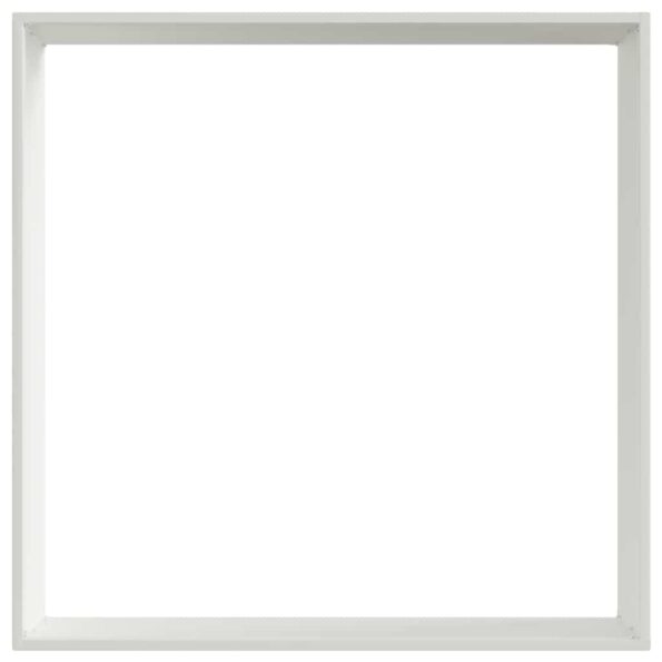 vidaXL Obrubník trávnika Biela 60 x 60 x 13 cm Oceľ – Obrázok 6