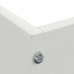 vidaXL Obrubník trávnika Biela 60 x 60 x 13 cm Oceľ – Obrázok 7
