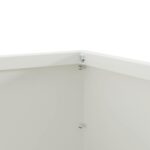 vidaXL Obrubník trávnika Biela 60 x 60 x 13 cm Oceľ – Obrázok 8