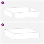 vidaXL Obrubník trávnika Biela 60 x 60 x 13 cm Oceľ – Obrázok 9