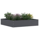 vidaXL Obrubník trávnika Antracit 60 x 60 x 13 cm Oceľ – Obrázok 3