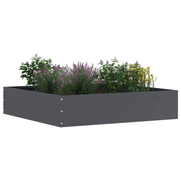 vidaXL Obrubník trávnika Antracit 60 x 60 x 13 cm Oceľ – Obrázok 3