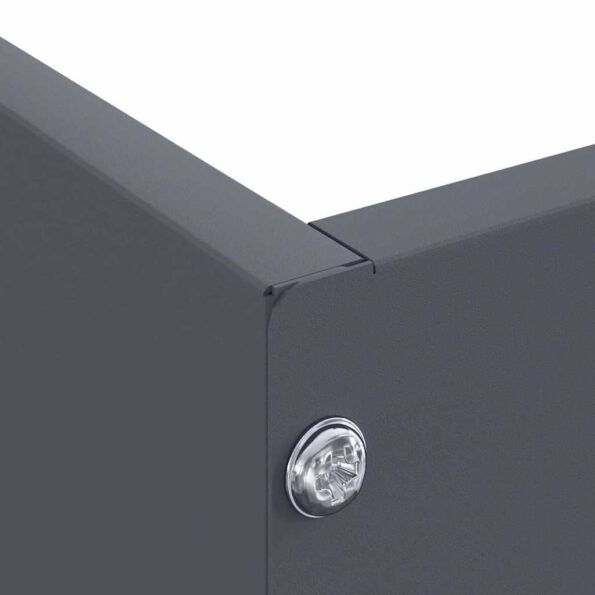 vidaXL Obrubník trávnika 6 pcs Antracit 60 x 60 x 13 cm Oceľ – Obrázok 8