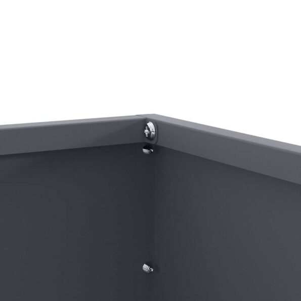 vidaXL Obrubník trávnika 6 pcs Antracit 60 x 60 x 13 cm Oceľ – Obrázok 9