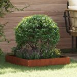 vidaXL Obrubník trávnika 6 pcs Hrdzavý 60 x 60 x 13 cm – Obrázok 3