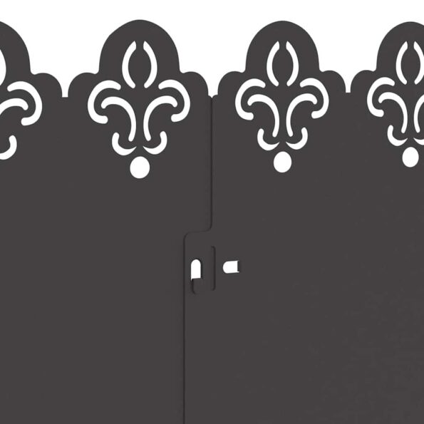 vidaXL Obrubníky trávnika 10 pcs Čierna 103 x 0,05 x 22 cm Oceľ – Obrázok 8