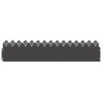 vidaXL Obrubníky trávnika 20 pcs Čierna 103 x 0,05 x 22 cm Oceľ – Obrázok 2