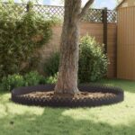 vidaXL Obrubníky trávnika 20 pcs Čierna 103 x 0,05 x 22 cm Oceľ – Obrázok 4