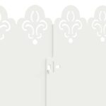 vidaXL Obrubníky trávnika 20 pcs Biela 103 x 0,05 x 22 cm Oceľ – Obrázok 8
