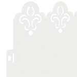 vidaXL Obrubníky trávnika 30 pcs Biela 103 x 0,05 x 22 cm Oceľ – Obrázok 7