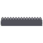vidaXL Obrubníky trávnika 10 pcs Antracit 103 x 0,05 x 22 cm Oceľ – Obrázok 2
