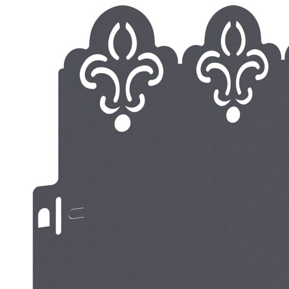 vidaXL Obrubníky trávnika 20 pcs Antracit 103 x 0,05 x 22 cm Oceľ – Obrázok 7