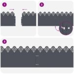 vidaXL Obrubníky trávnika 20 pcs Antracit 103 x 0,05 x 22 cm Oceľ – Obrázok 9