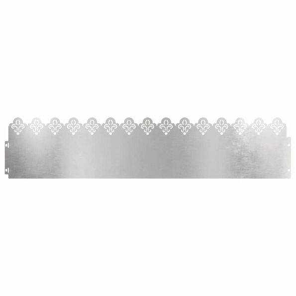 vidaXL Obrubníky trávnika 10 pcs Strieborná 103 x 0,05 x 22 cm – Obrázok 2