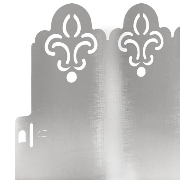 vidaXL Obrubníky trávnika 10 pcs Strieborná 103 x 0,05 x 22 cm – Obrázok 6