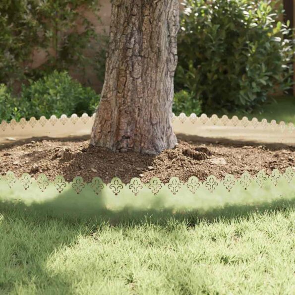 vidaXL Obrubníky trávnika 30 pcs Strieborná 103 x 0,05 x 22 cm – Obrázok 5