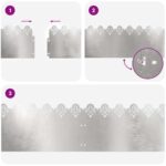 vidaXL Obrubníky trávnika 30 pcs Strieborná 103 x 0,05 x 22 cm – Obrázok 9