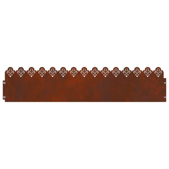 vidaXL Obrubníky trávnika 20 pcs Hrdzavý 103 x 0,05 x 22 cm – Obrázok 6