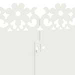 vidaXL Obrubníky trávnika 10 pcs Biela 103 x 0,05 x 22 cm Oceľ – Obrázok 8