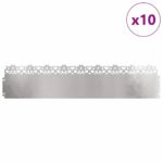 vidaXL Obrubníky trávnika 10 pcs Strieborná 103 x 0,05 x 22 cm – Obrázok 3
