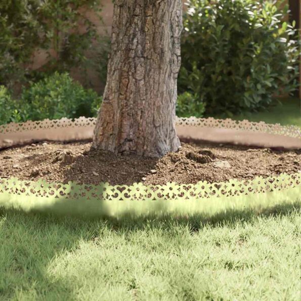 vidaXL Obrubníky trávnika 20 pcs Strieborná 103 x 0,05 x 22 cm – Obrázok 5