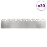vidaXL Obrubníky trávnika 30 pcs Strieborná 103 x 0,05 x 22 cm – Obrázok 3