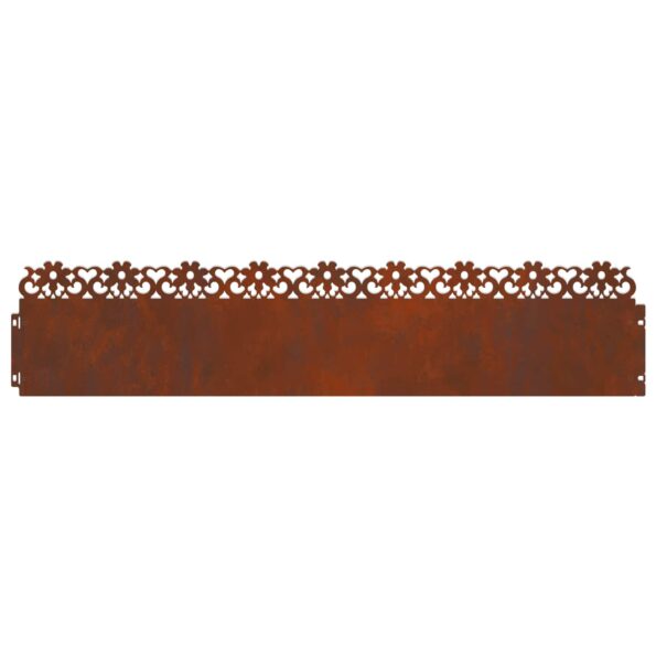 vidaXL Obrubníky trávnika 30 pcs Hrdzavý 103 x 0,05 x 22 cm – Obrázok 6