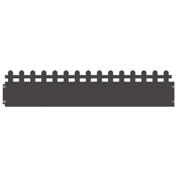 vidaXL Obrubníky trávnika 10 pcs Čierna 103 x 0,05 x 22 cm Oceľ – Obrázok 2