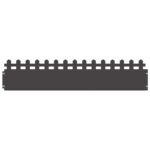 vidaXL Obrubníky trávnika 30 pcs Čierna 103 x 0,05 x 22 cm Oceľ – Obrázok 2