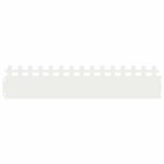 vidaXL Obrubníky trávnika 30 pcs Biela 103 x 0,05 x 22 cm Oceľ – Obrázok 2