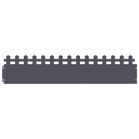 vidaXL Obrubníky trávnika 30 pcs Antracit 103 x 0,05 x 22 cm Oceľ – Obrázok 2