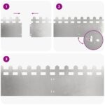 vidaXL Obrubníky trávnika 10 pcs Strieborná 103 x 0,05 x 22 cm – Obrázok 9