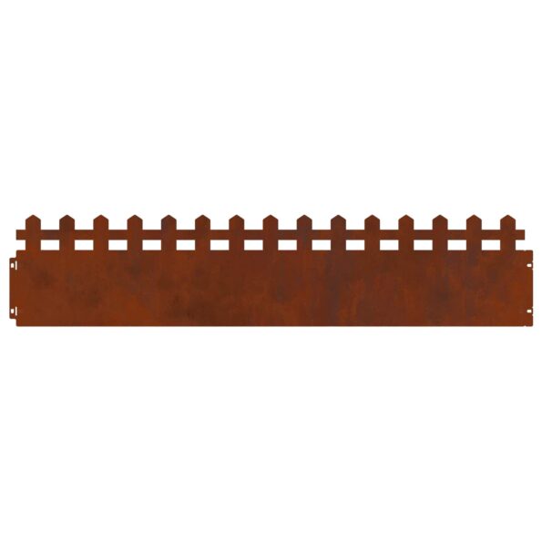 vidaXL Obrubníky trávnika 10 pcs Hrdzavý 103 x 0,05 x 22 cm – Obrázok 6