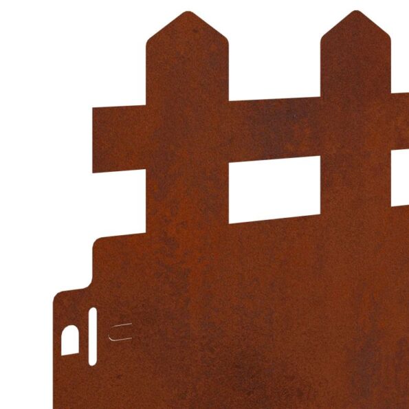 vidaXL Obrubníky trávnika 20 pcs Hrdzavý 103 x 0,05 x 22 cm – Obrázok 8