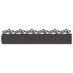 vidaXL Obrubníky trávnika 10 pcs Čierna 103 x 0,05 x 22 cm Oceľ – Obrázok 2