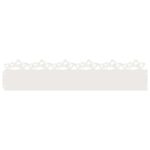 vidaXL Obrubníky trávnika 30 pcs Biela 103 x 0,05 x 22 cm Oceľ – Obrázok 2