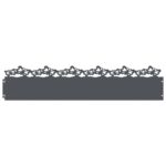 vidaXL Obrubníky trávnika 20 pcs Antracit 103 x 0,05 x 22 cm Oceľ – Obrázok 2
