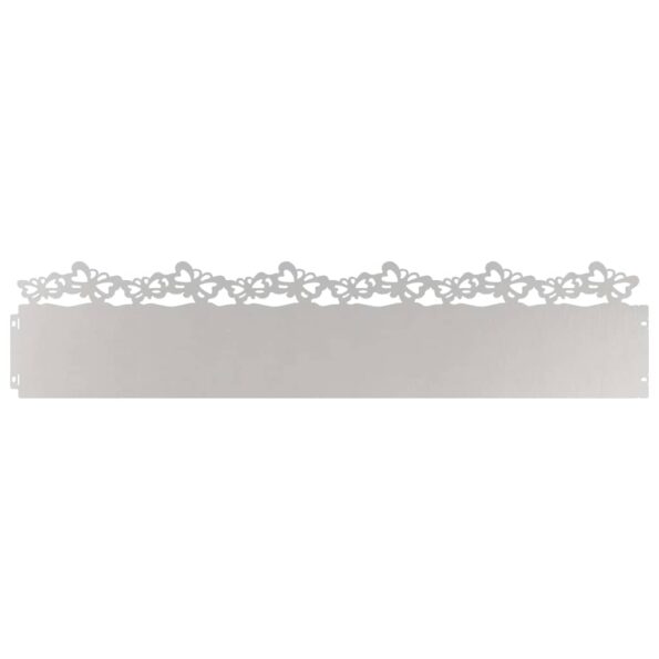 vidaXL Obrubníky trávnika 30 pcs Strieborná 103 x 0,05 x 22 cm – Obrázok 2