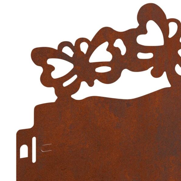 vidaXL Obrubníky trávnika 10 pcs Hrdzavý 103 x 0,05 x 22 cm – Obrázok 8