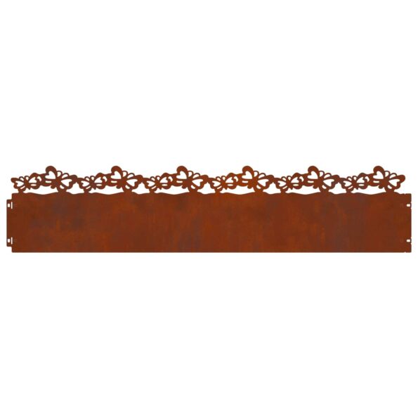 vidaXL Obrubníky trávnika 30 pcs Hrdzavý 103 x 0,05 x 22 cm – Obrázok 6