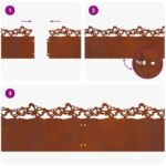 vidaXL Obrubníky trávnika 30 pcs Hrdzavý 103 x 0,05 x 22 cm – Obrázok 10
