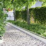 vidaXL Obrubníky trávnika 30 pcs Biela 103 x 0,05 x 22 cm Oceľ