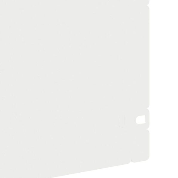 vidaXL Obrubníky trávnika 30 pcs Biela 103 x 0,05 x 22 cm Oceľ – Obrázok 6