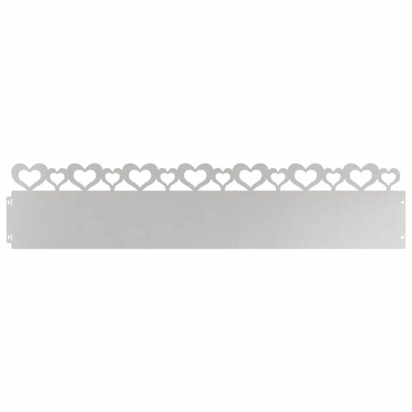 vidaXL Obrubníky trávnika 10 pcs Strieborná 103 x 0,05 x 22 cm – Obrázok 2