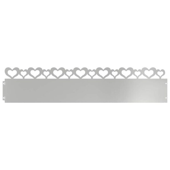 vidaXL Obrubníky trávnika 20 pcs Strieborná 103 x 0,05 x 22 cm – Obrázok 2