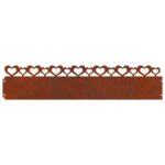 vidaXL Obrubníky trávnika 10 pcs Hrdzavý 103 x 0,05 x 22 cm – Obrázok 6